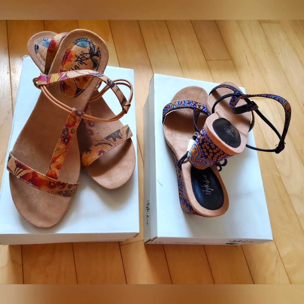 Summery Wedge Sandals multicolor 2 for 1 <BrandNew>